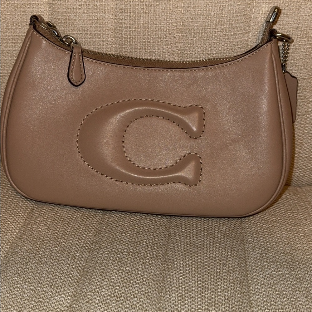 Coach Tan Leather Shoulder Bag